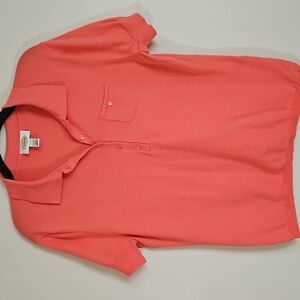 Talbots Vintage LG Sweater Knit Polo Top Short Sleeve Preppy Retro Sport Casual